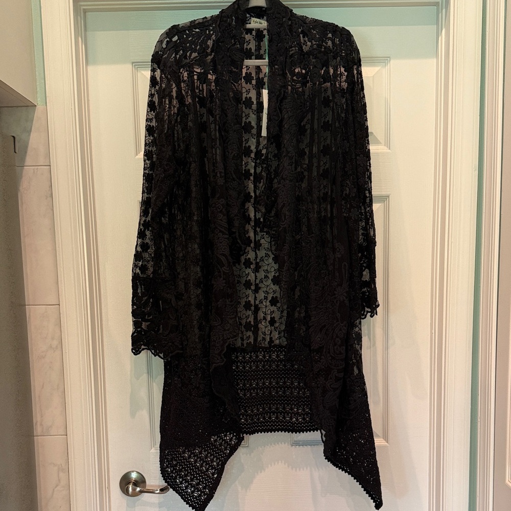 NWT Cascading Lace Cardigan by Kyla Sea size XL
